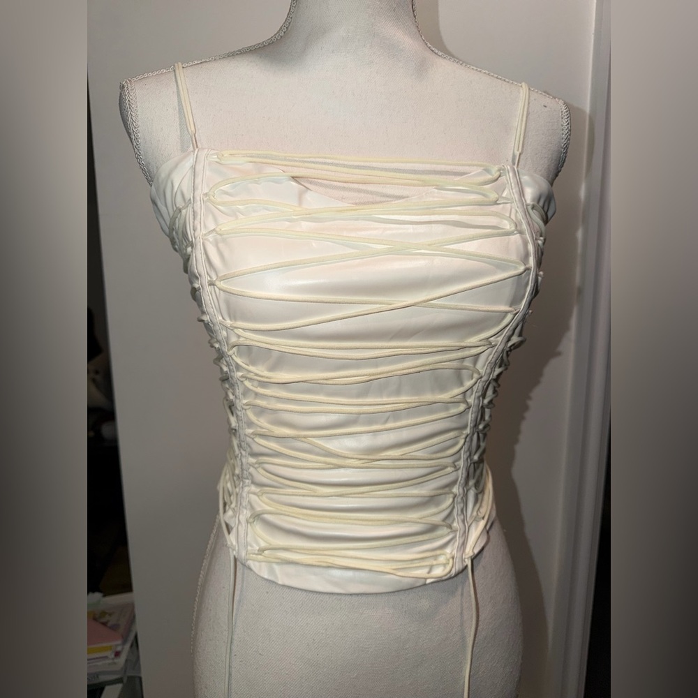 Fashion Nova Cream Corset Top